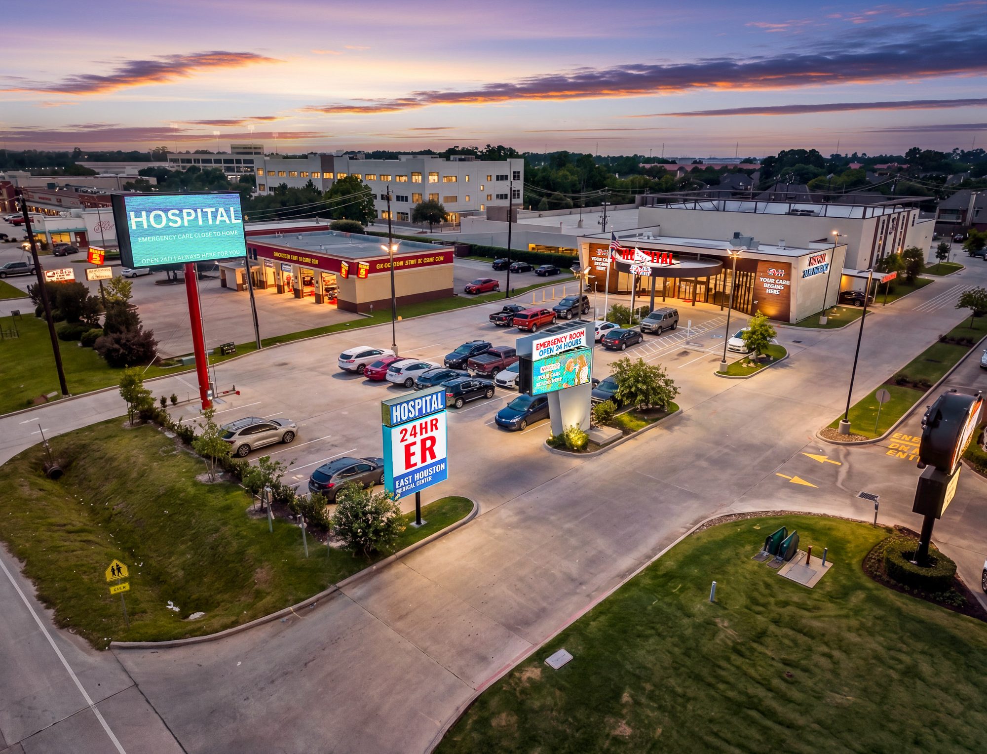 Aerial drone photograph of a Houston property